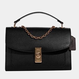 100% Authentic NWT COACH Lane Shoulder Bag - C8595 - Black/Gold